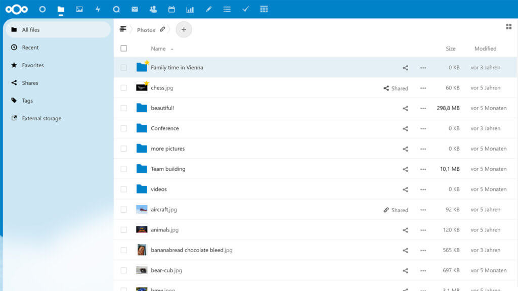 Nextcloud files easy access