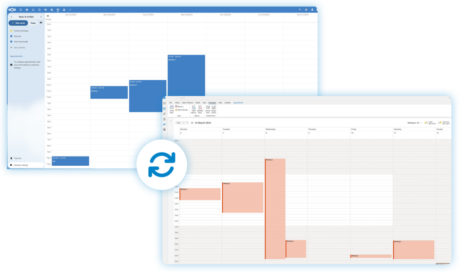 nextcloud-sendent-outlook-integration-calendar