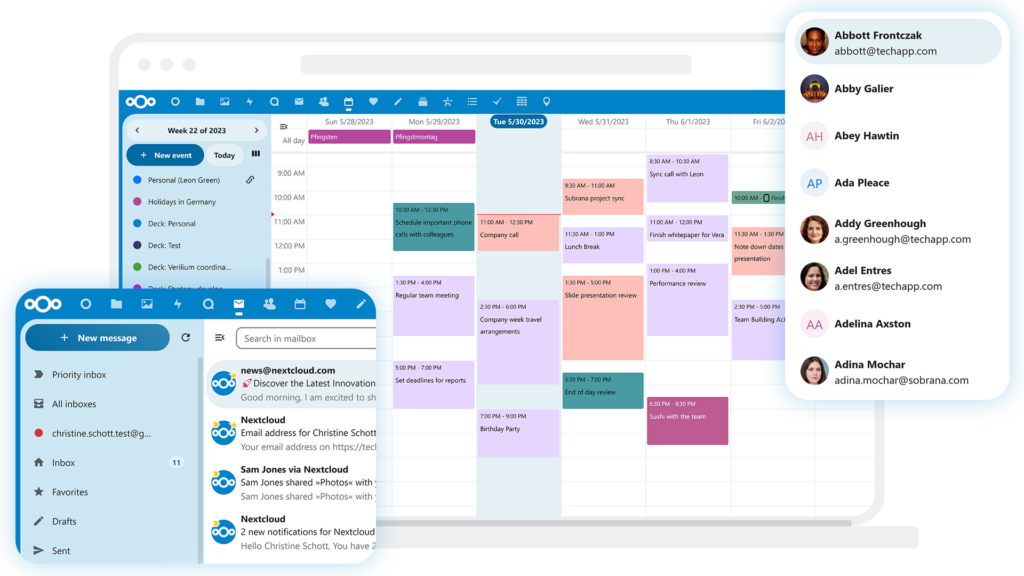 nextcloud-groupware-calendar-mail-contacts