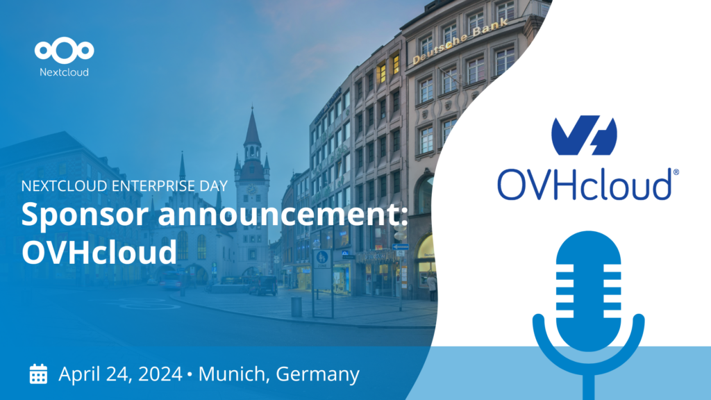 Nextcloud Enterprise Day sponsor announcement OVHcloud