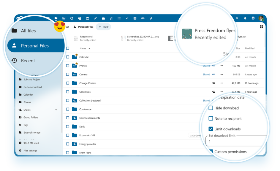 Nextcloud Files Hub 8 improvements