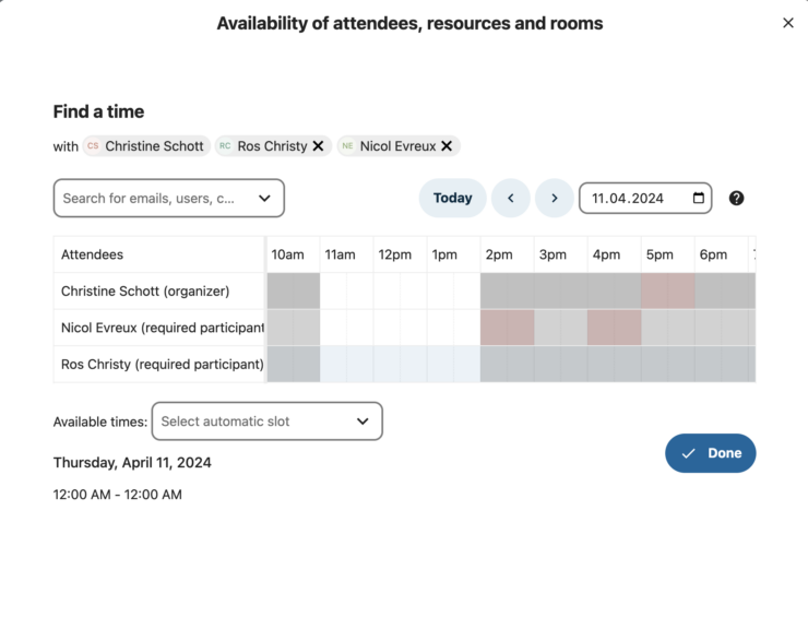 Nextcloud Calendar event availability