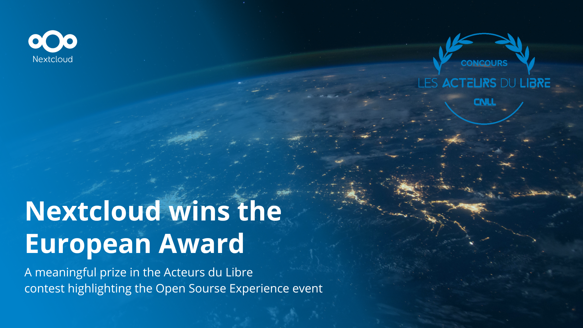 Nextcloud remporte le prix européen Acteurs du Libre 2023